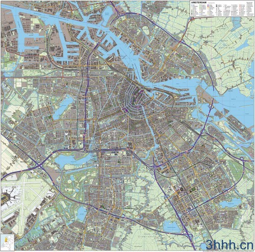 アムステルダムの地勢図